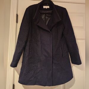 Calvin Klein black textured heavyweight jacket Size 10